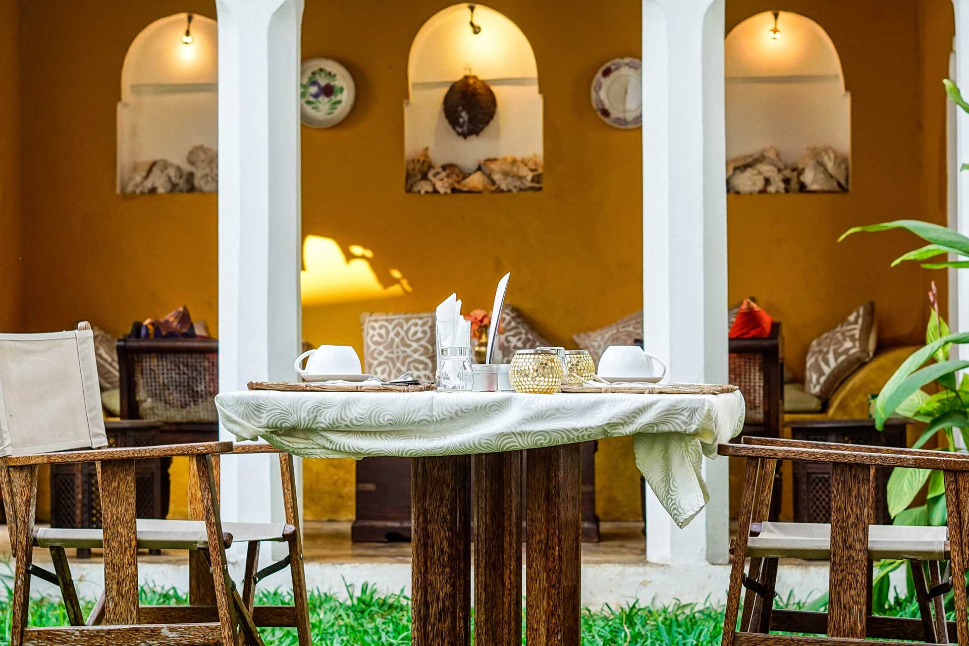 Dining in Garden in Front of Veranda